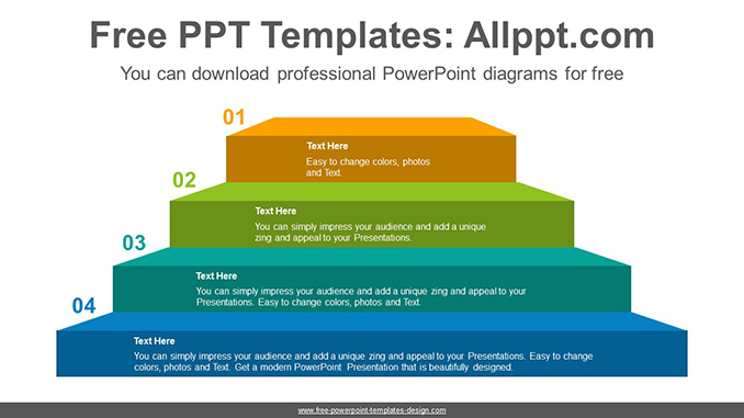 Colorful Staircase PowerPoint Diagram Template Powerpoint And Google