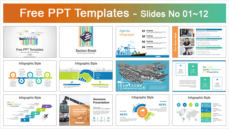 Global Logistics Network PowerPoint Templates - Powerpoint And Google ...