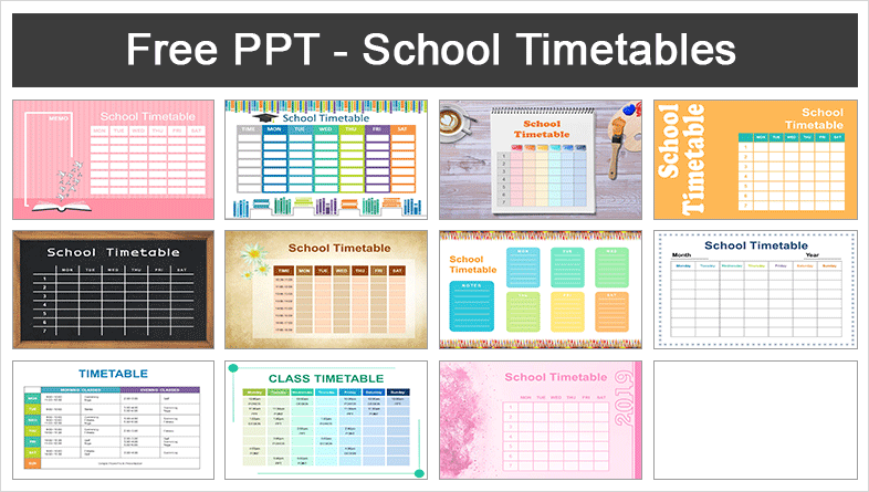 presentation of school time table