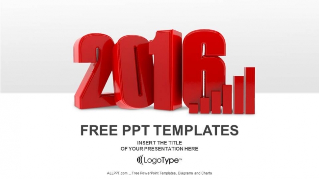 3D Chart for 2016 PowerPoint Templates - Slidesgo templates