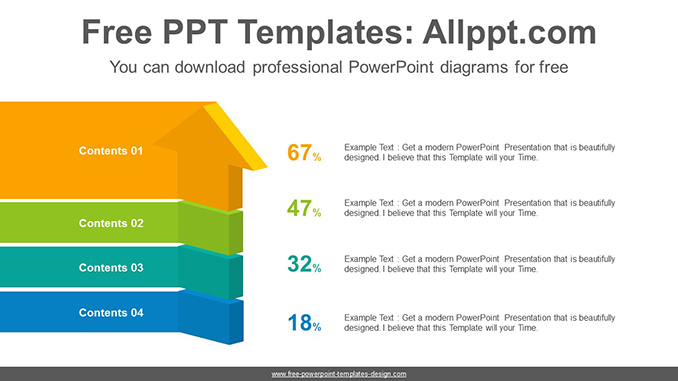 3D rising arrow PowerPoint Diagram Template - Slidesgo templates