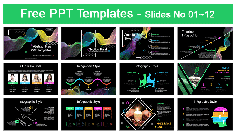 Abstract Wave Lines PowerPoint Templates - Slidesgo templates