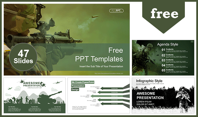 Army Soldier In Action PowerPoint Templates - Slidesgo Templates