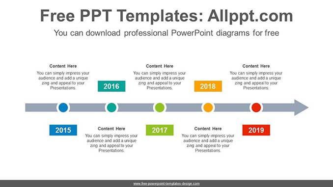 Arrow Across Circles PowerPoint Diagram - Slidesgo templates