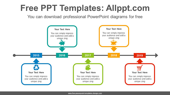 Arrow across rectangular PowerPoint Diagram Template - Slidesgo templates