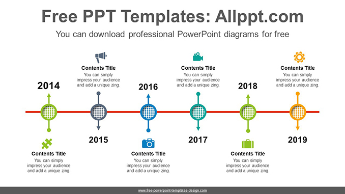 Arrows through circle PowerPoint Diagram Template - Slidesgo templates