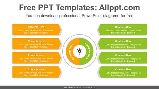 Center symmetry banner PowerPoint Diagram Template - Slidesgo templates