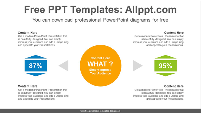 Circle center contrast PowerPoint Diagram Template - Slidesgo templates