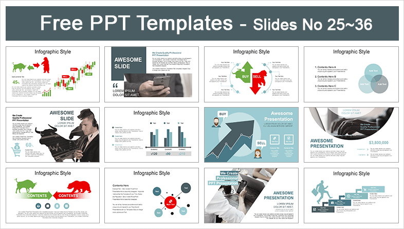 Economical Stock Market PowerPoint Templates - Slidesgo templates
