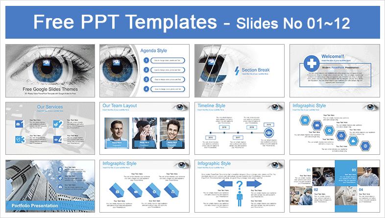 Eye Scanning Ophthalmology PowerPoint Template - Slidesgo templates