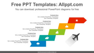 Flag Stair Arrow PowerPoint Diagram Template - Slidesgo templates