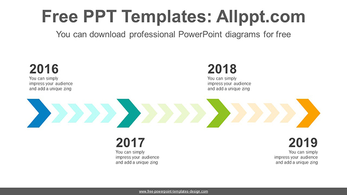 Four step chevron PowerPoint Diagram Template - Slidesgo templates