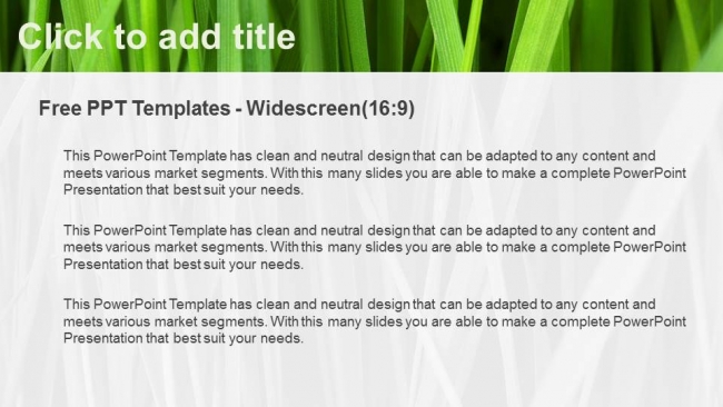 Fresh Green Grass Powerpoint Templates Slidesgo Templates 0405