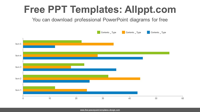 Vertical Clustered Bar Chart Powerpoint Diagram Template 3e3 0123