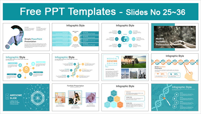 Genome Editing Medical PowerPoint Templates - Slidesgo templates