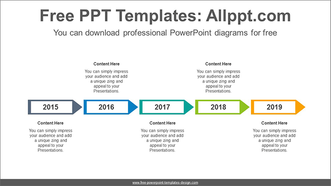 Horizontal alignment arrows PowerPoint diagram template - Powerpoint ...