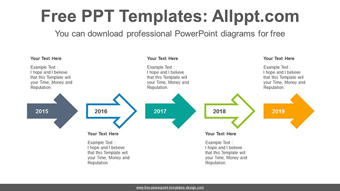 Horizontal progress arrow PowerPoint Diagram Template - Slidesgo templates