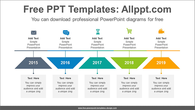 Horizontal trapezoids PowerPoint Diagram Template - Slidesgo templates