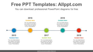 Line across circles PowerPoint Diagram Template - Slidesgo templates