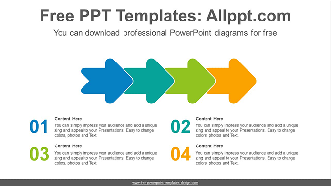 Overlapping Rounded Arrow Powerpoint Diagram Template Slidesgo Templates Hot Sex Picture 4274
