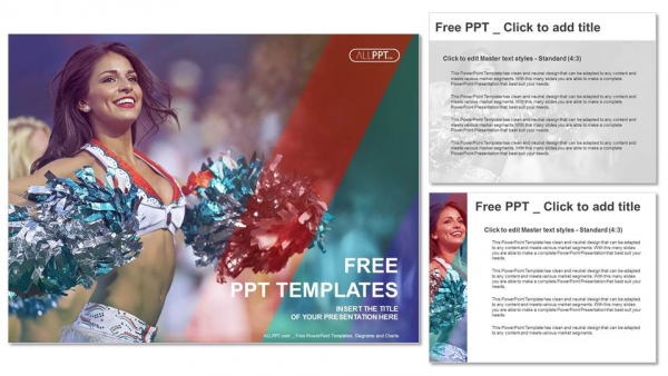 Portrait Of Cheerleaders With Pompoms PowerPoint Templates - Slidesgo ...