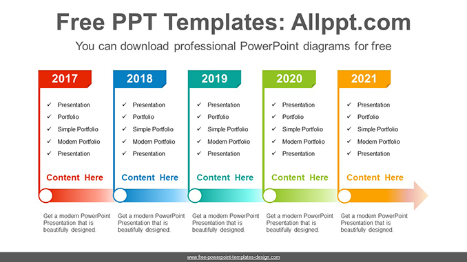 Rectangle signpost PowerPoint Diagram - Slidesgo templates