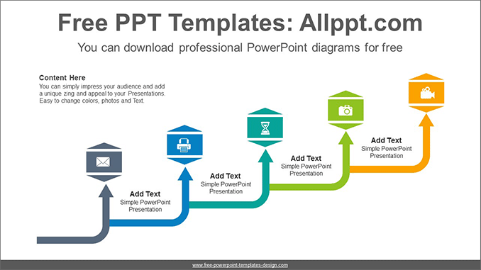 Rising arrows PowerPoint Diagram Template - Slidesgo templates