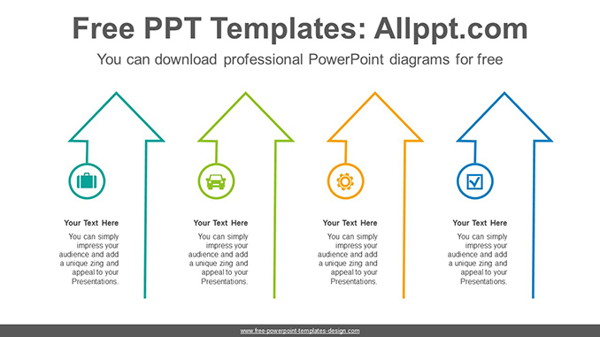 Rising line arrow PowerPoint Diagram Template - Slidesgo templates