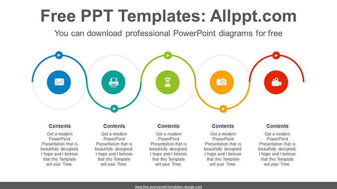 Serpentine Flow Course PowerPoint Diagram Template Powerpoint And Google Slides Saveslides