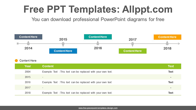 Simple table timeline PowerPoint Diagram Template - Slidesgo templates