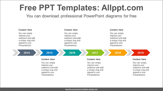 Six step chevron PowerPoint Diagram Template - Slidesgo templates