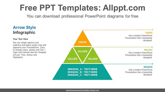 Three Stages Pyramid Powerpoint Diagram Slidesgo Templates 9067
