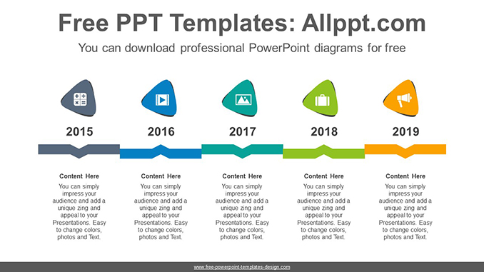 Triangle chevron bar PowerPoint Diagram Template - Slidesgo templates