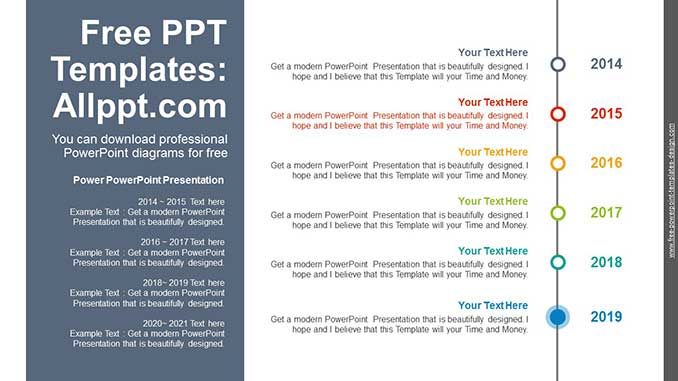 Vertical Ring Point PowerPoint Diagram - Slidesgo templates