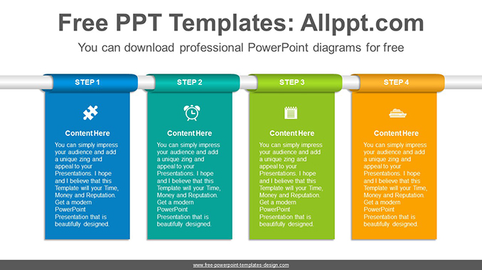 Vertical banner flow PowerPoint Diagram Template - Slidesgo templates
